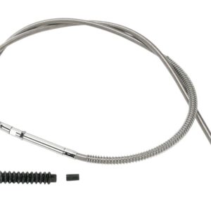 Stainless Braided Clutch Cable +8" Stainless Steel Clear Coated 51,5"