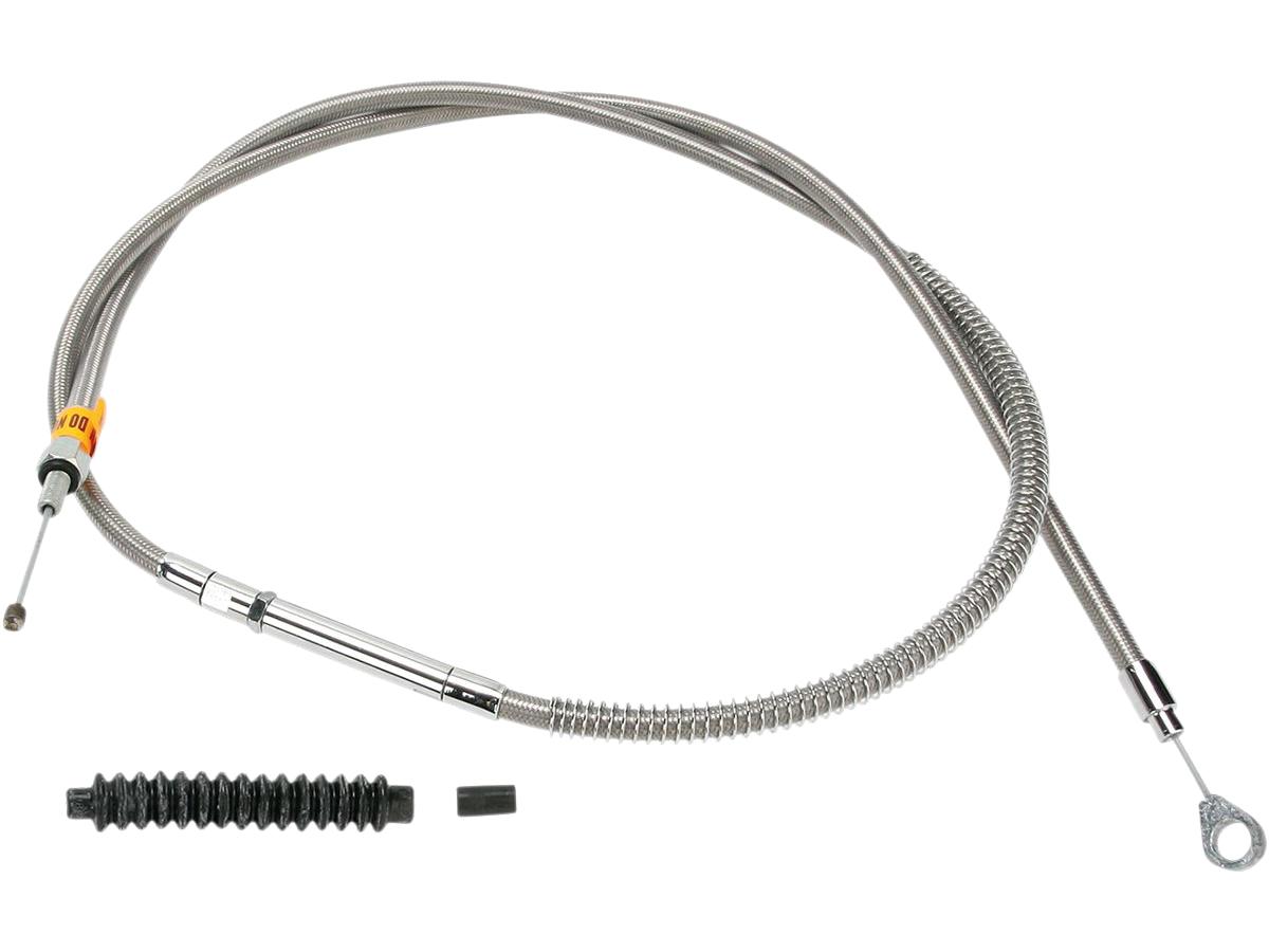 Stainless Braided Clutch Cable +8" Stainless Steel Clear Coated 51,5"
