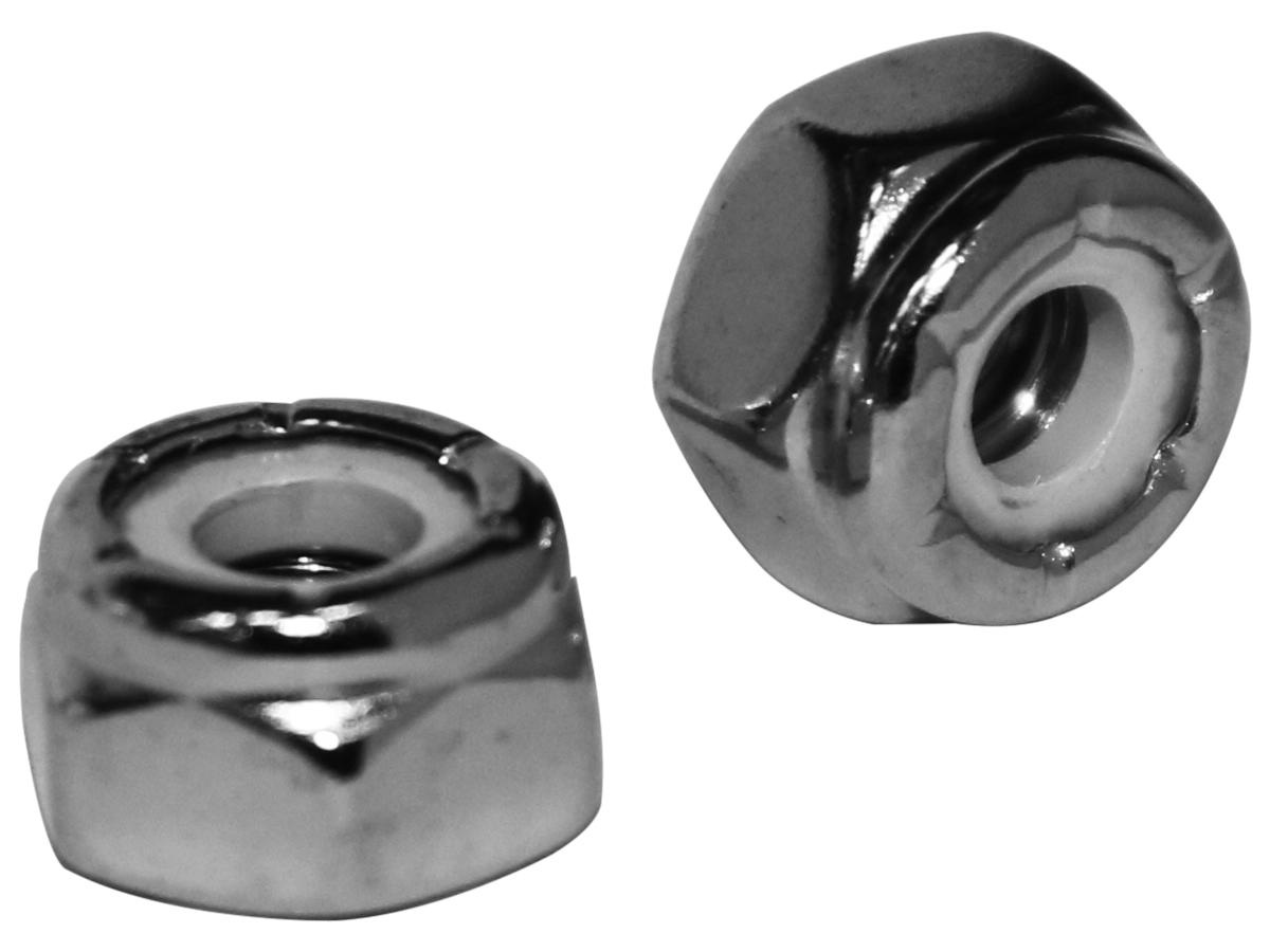 Nylon-Inserted Lock Nut Pack Chrome 7/16"-14 UNC
