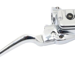 96-up Smooth Contour Brake Master Cylinder Kit Chrome 11/16" 1" Dual Disc