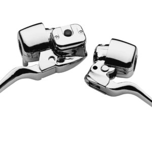 96-up Smooth Contour Brake Master Cylinder Kit Chrome 5/8" 1" Single Disc