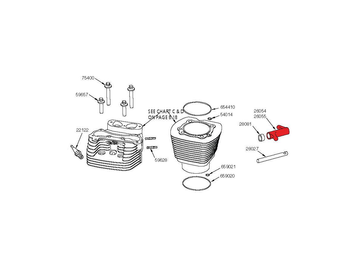 Rocker Arm for Big Twin and Sportster Evolution Engines Rear Exhaust / Front Intake