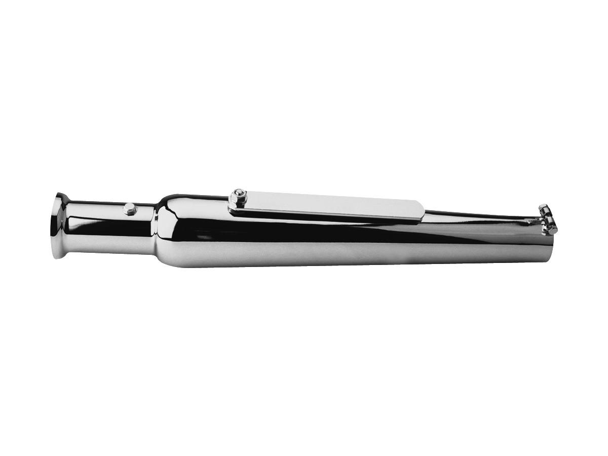 Trumpet Muffler Straight Style, 19" long Chrome