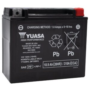 Maintenance Free High Performance YTX20HL Factory Activated AGM Battery AGM, 310 A, 18.9 Ah