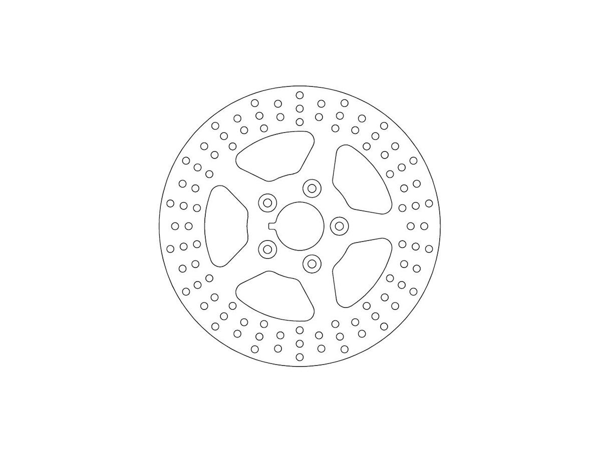Rigid Brake Rotor 5-Hole Stainless Steel 11,5" Front