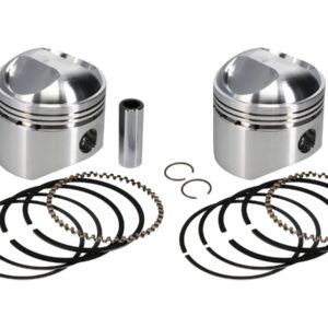 Forged Piston Kit for Shovelhead Engines Stroke 3,968" Bore 3,437" (87,2998 mm ), Large Dome +52,0cc 9:1 Std. 1200 ccm (74 cui)