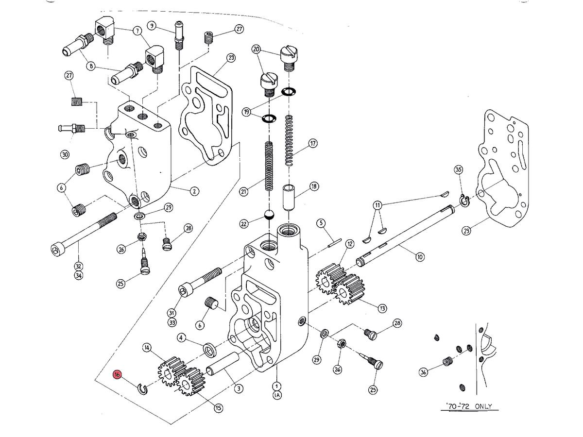 Retaining Ring for Oil Pump Drive Shaft