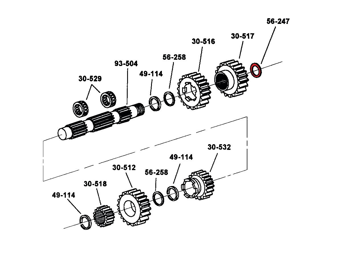 SPACER, COUNTERSHAFT