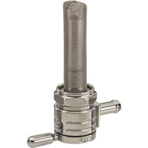 22 mm Fuel Valve Straight Facing Outlet Chrome