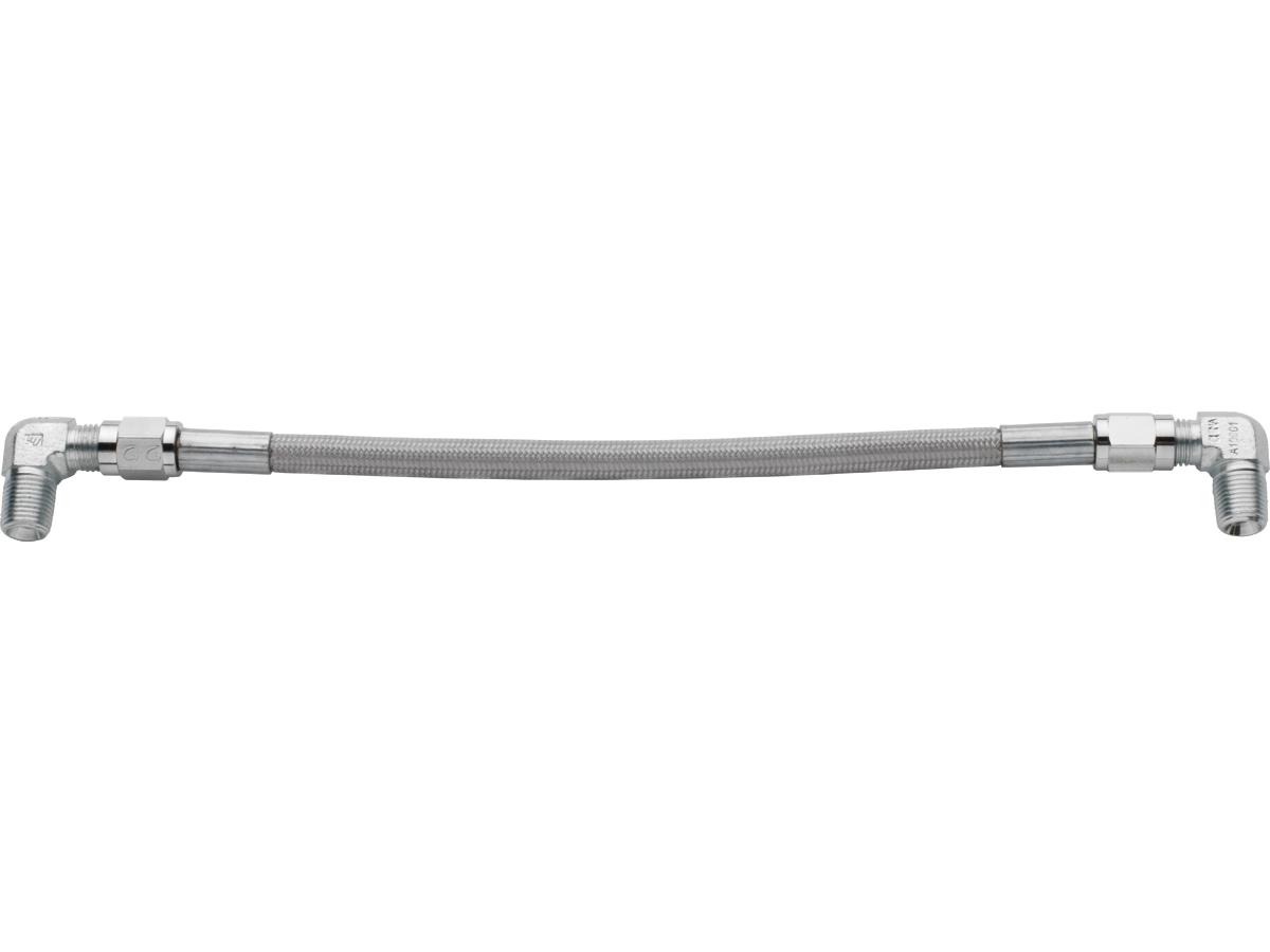 UNIV. FUEL X-OVER 9" Pre-Made Fuel Line Crossovers Stainless Steel Clear Coated 228,6 mm