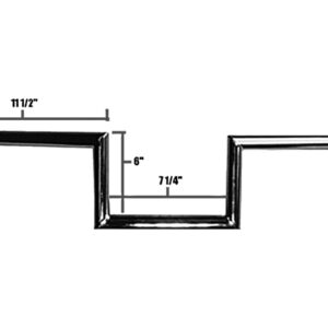 60s Wide Style 6 Handlebar Non-Dimpled Chrome 1" Throttle Cables