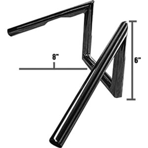 60s Narrow Style 6 Handlebar Dimpled Chrome 1" Throttle Cables