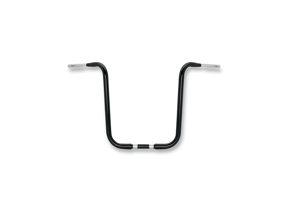 16 Gorilla Apehanger Handlebar 1" clamp diameter Non-Dimpled 3-Hole Black Powder Coated 1 1/4" Throttle By Wire Throttle Cables