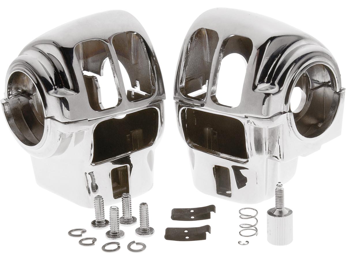 96-up Style Switch Housing Kit For models with radio, without cruise control Chrome