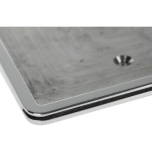Inside License Plate Base Plate German Size 200x180mm Aluminium Polished