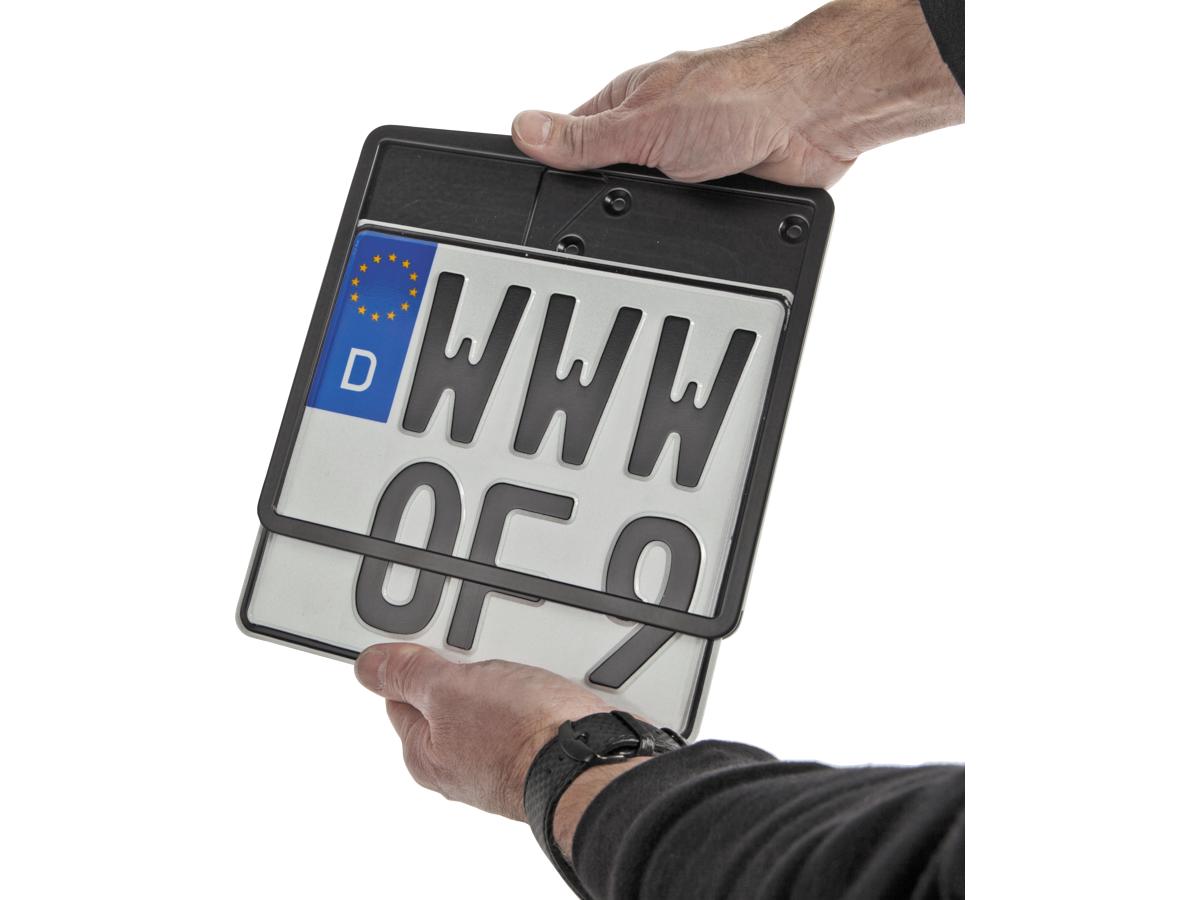 Inside License Plate Base Plate German Size 200x180mm Aluminium Polished