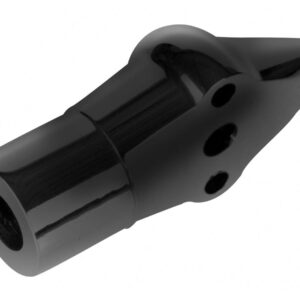 Down and Inside License Plate Turn Signal Bracket Black