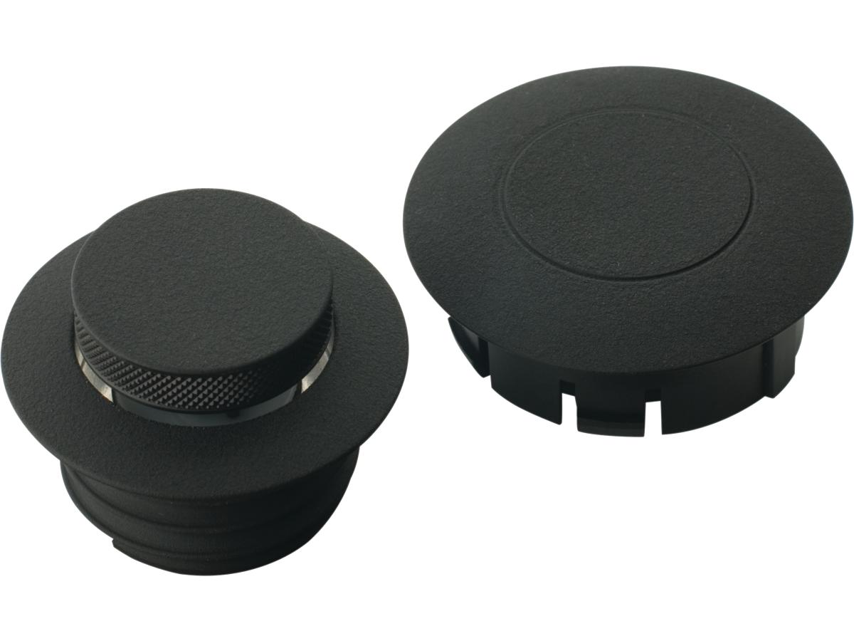 Screw In Pop-Up Gas Cap Set/Single Cap Vented and non-Vented set Black
