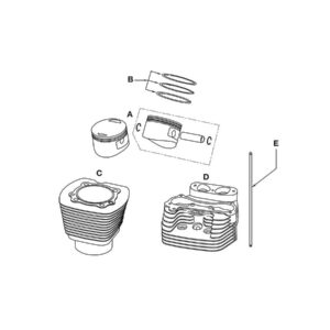 115" RevTech Engine (Gen.4) Replacement Piston Bore 4,135" (105,029 mm ) 9.5:1 +.010 mm