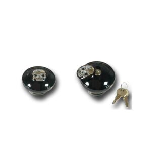 Skull Lockable Gas Cap Right side cap only (Vented) Black