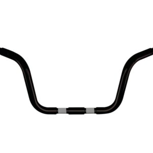 9.5 Chubby Classic Ape Hanger Handlebar for Springer Non-Dimpled 3-Hole Black Powder Coated 1 1/4" Throttle By Wire Throttle Cables