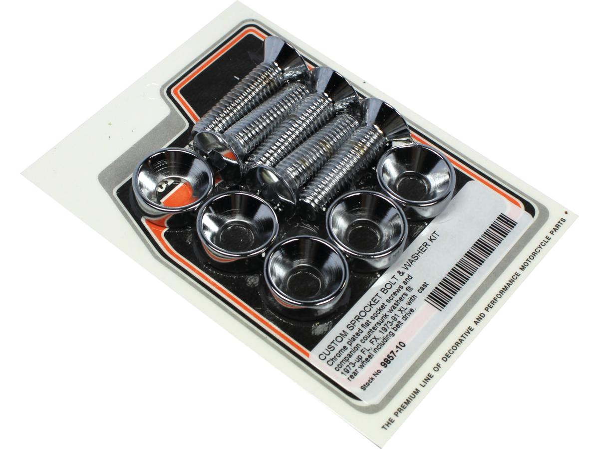 Chrome Plated Rear Sprocket Hardware Kits Rear