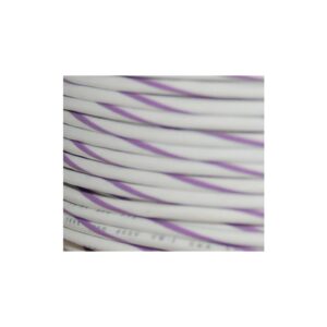 OEM Colored 1mm Wire Spools White, Violet Stripe