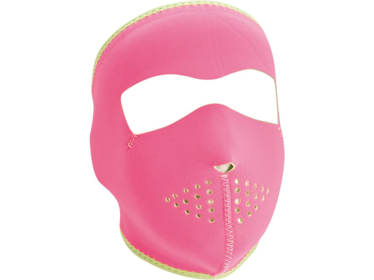 Pink Reverses to Lime Neoprene Full Face Mask