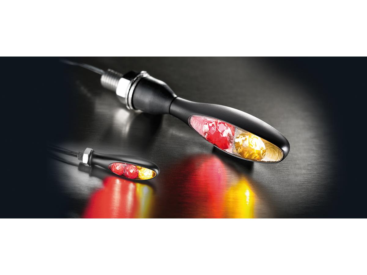 micro S DF Dark LED Turn Signal/Brake Light/Taillight Black Smoke LED