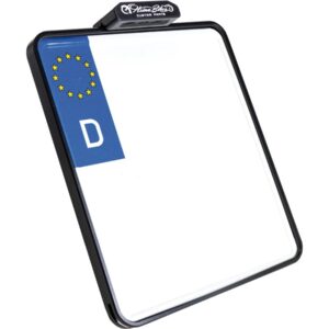 SLIP INN License Plate Base Plate Swiss Size 140x180mm Black Anodized