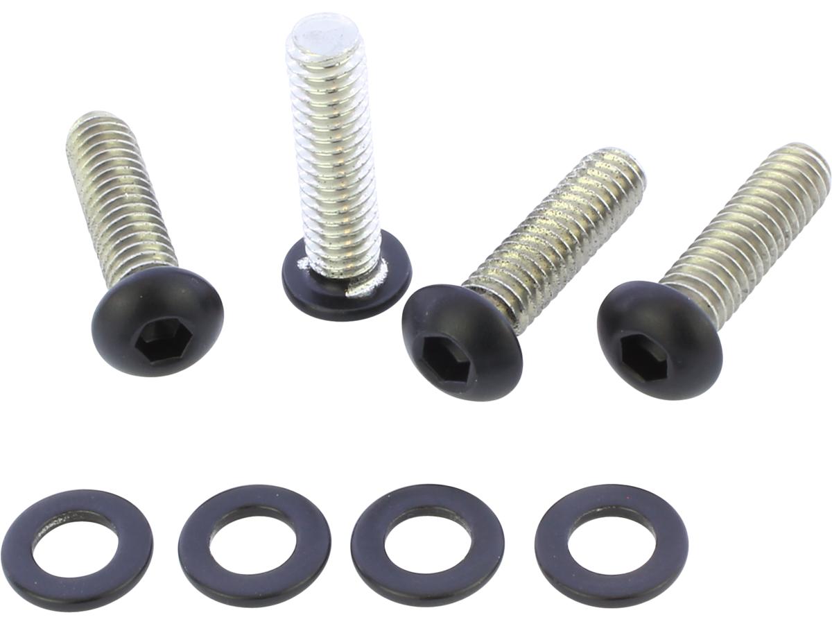 Handlebar Controls Clamping Screw Kit Gloss Black Powder Coated