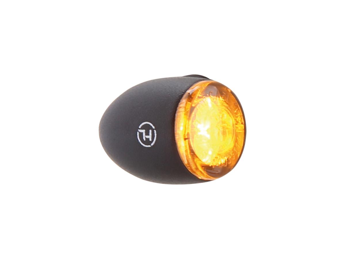 Proton Two LED Turn Signal LED, Tinted Lens, Black Metal Housing Black Tinted LED