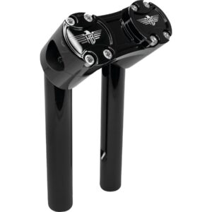 6" Clubstyle Pullback Risers With Black Clamp Black 1"