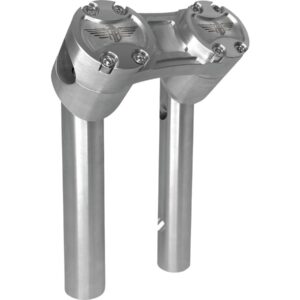 6" Clubstyle Pullback Risers With Silver Clamp Silver 1"