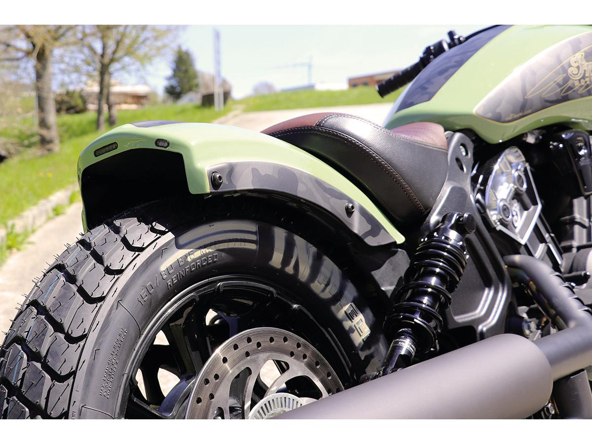 Bobber Rear Fender Clear without Taillight Black Gloss