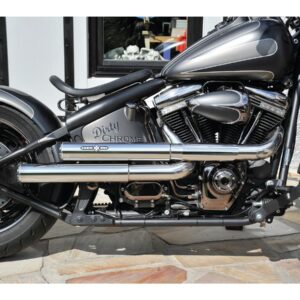 Drager Drag Exhaust System , Polished Smooth Heat Shield, Polished Smooth End Cap, Polished 2,5"