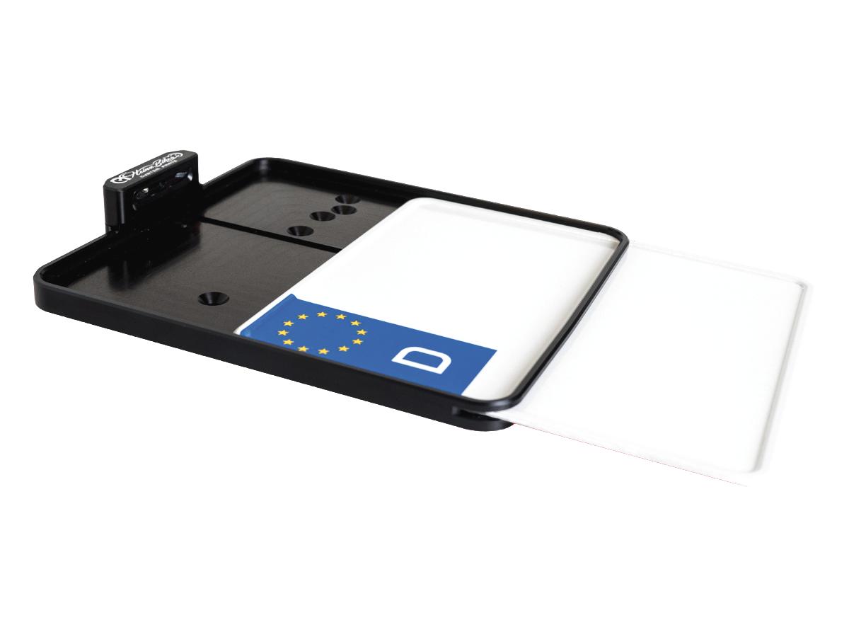 Side Mount License Plate Kit France specification 210x130mm Black Anodized