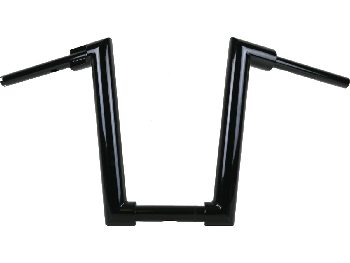 2" Str8UP Handlebar for Softail Tall (380mm), Width Lower Tube 260 mm Black Powder Coated Cable Clutch Throttle By Wire