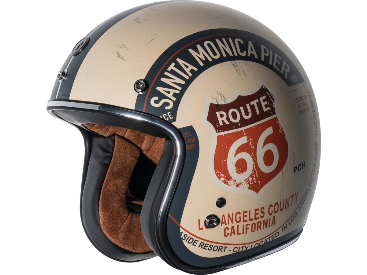 Del Mar (T-50) ECE Open Face Helmet Pacific Coast Highway Graphic