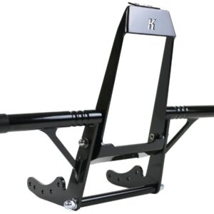 Club Style Engine Guard for M8 Softail with Oil Cooler Protection Black Powder Coated