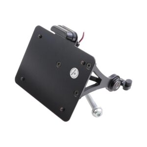 Sidemount License Plate Bracket Kit Switzerland 180 x 140 mm Black Powder Coated