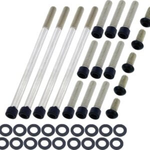 Primary Cover Screw Kit For Touring Satin Black Powder Coated