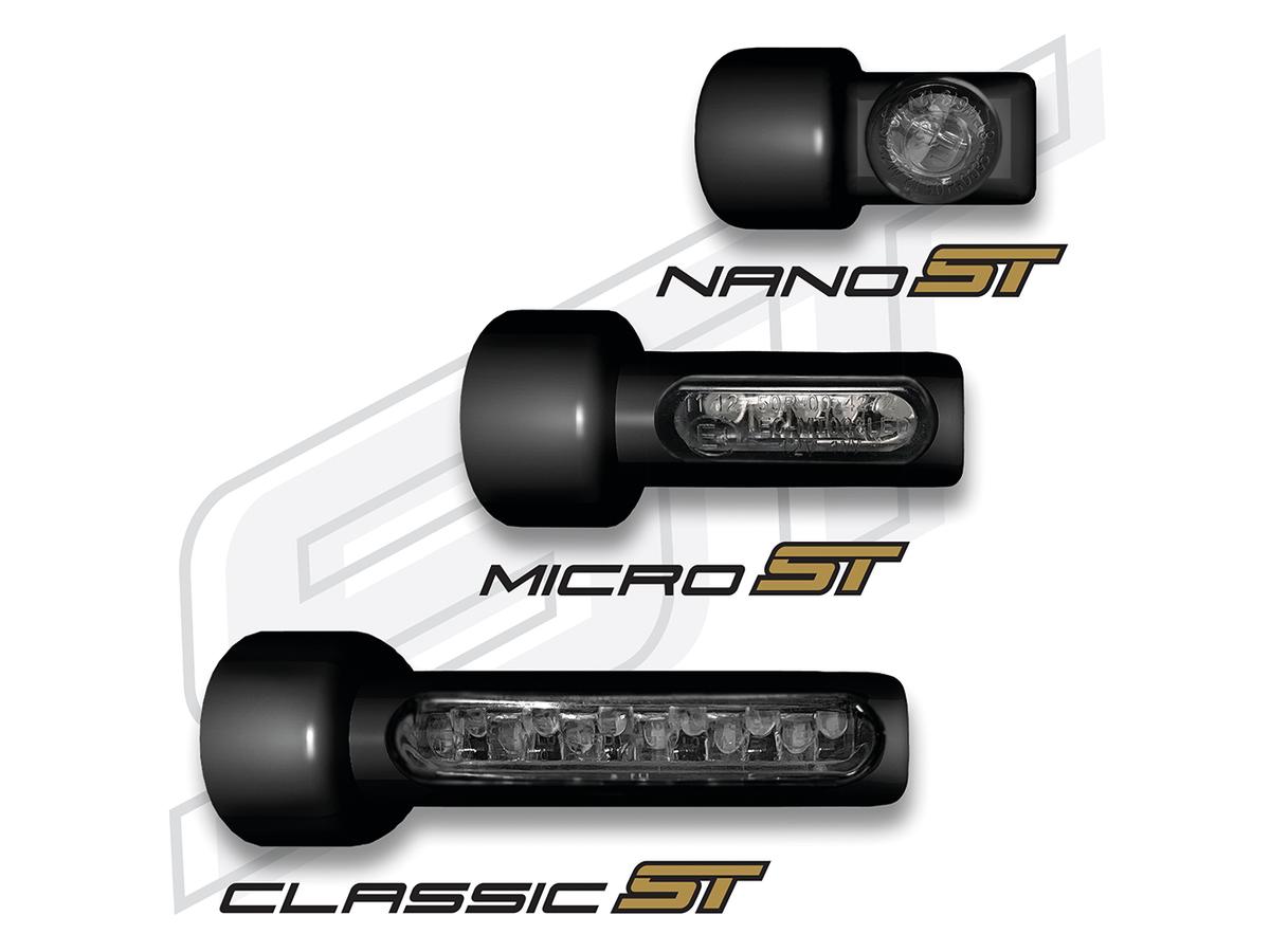 Nano ST Series LED Turn Signals Anodized Black Smoke LED