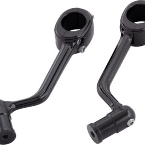 Forged Highway Peg Mounts Accepts HD Type Shifter Pegs (5/16”-24) Black Anodized