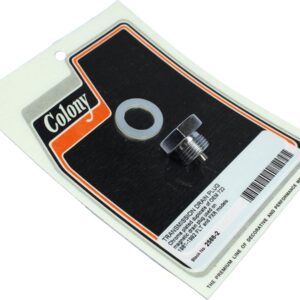 Transmission Drain Plug Magnetic, includes Gasket Chrome