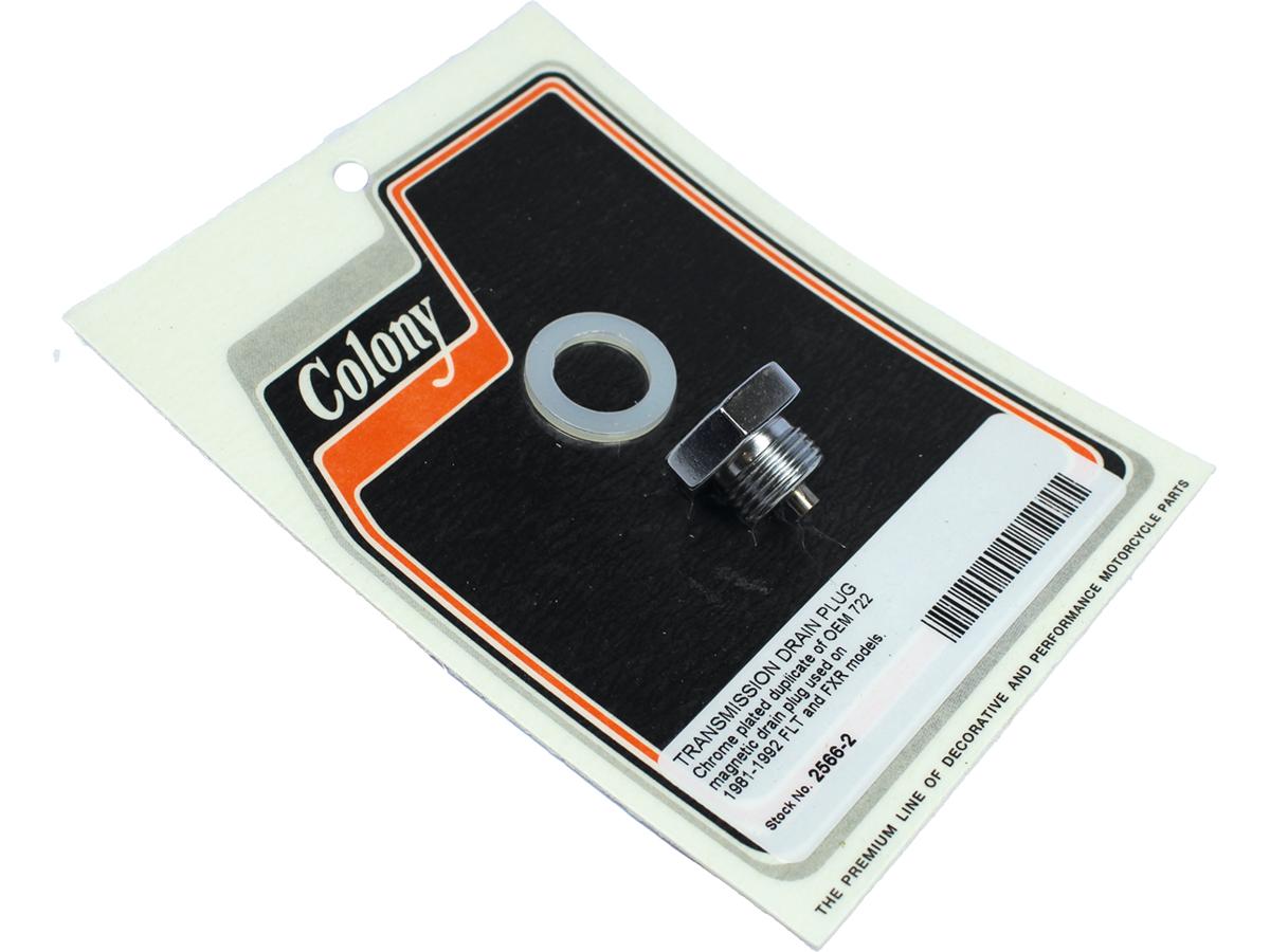 Transmission Drain Plug Magnetic, includes Gasket Chrome