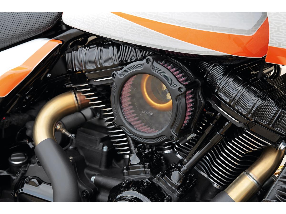 Good Guys 3 Air Cleaner Transparent Cover, Gold Insert Anodized Black