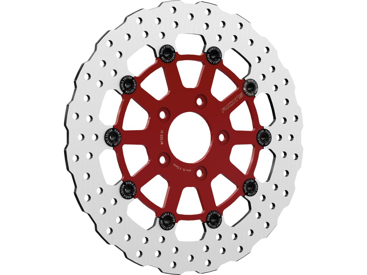 El Diabolo (Steve) Design Floating Brake Disc Red Inner Carrier 11,8" Front