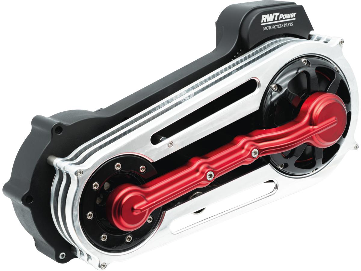 Dual Belt Belt Drive Kits Bobber Base Plate Matte Black Powder Coated