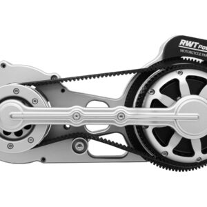 Dual Belt Belt Drive Kits Classic Base Plate Matte Black Powder Coated